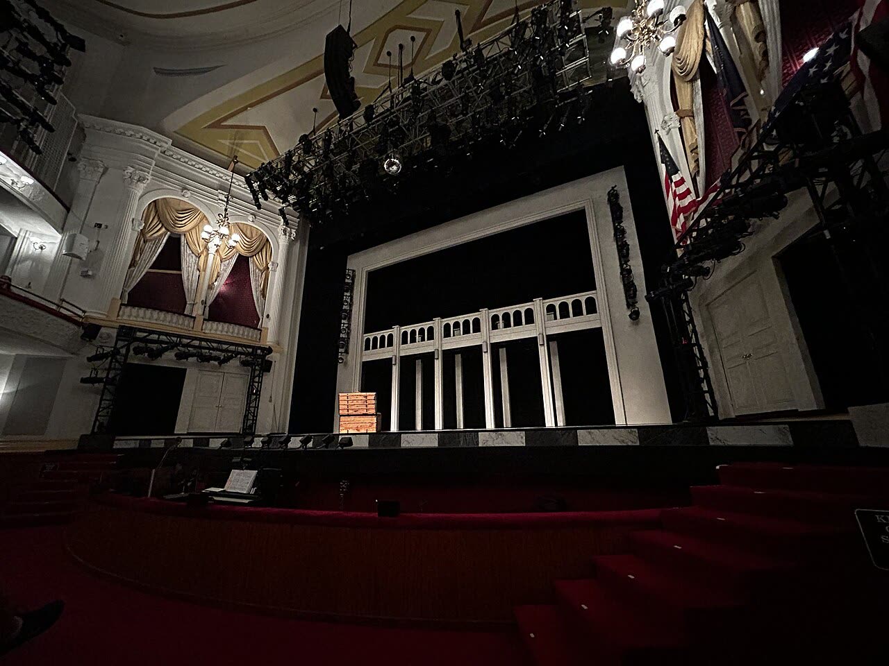The auditorium; Lincoln’s box is at upper right