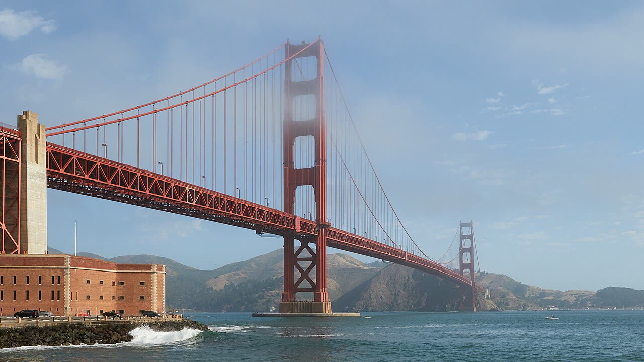 Morning fog over the bridge